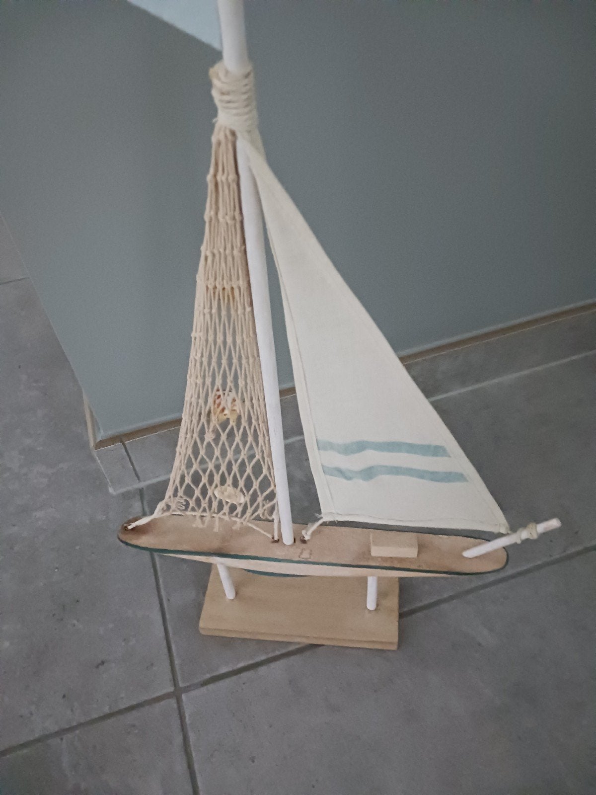 Mooi houten bootje te koop., Ophalen, Zo goed als nieuw, Decoratieobject