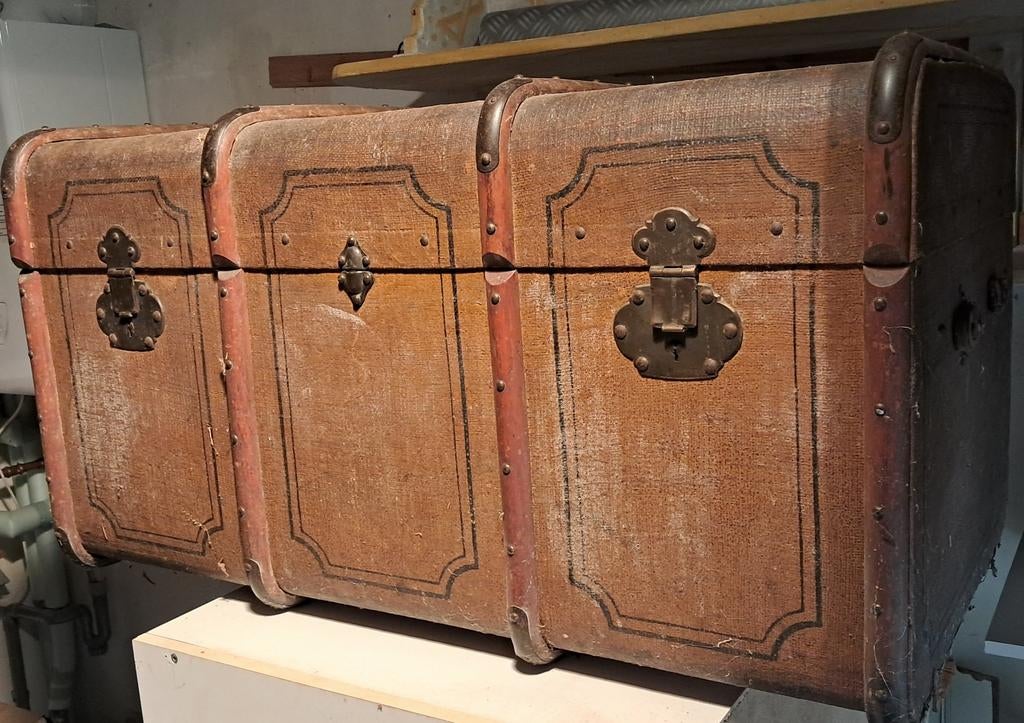 Ancienne malle, Maison & Meubles, Accessoires pour la Maison | Coffres, 50 à 100 cm, Enlèvement, Utilisé, 50 à 75 cm