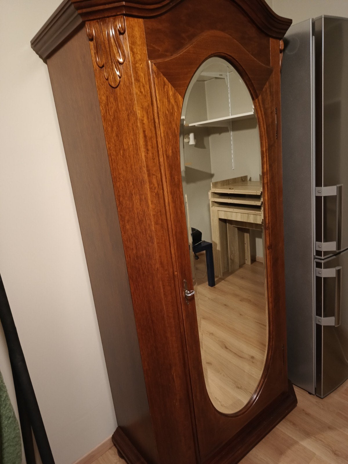 halkast met grote ovale spiegel, Huis en Inrichting, Ophalen