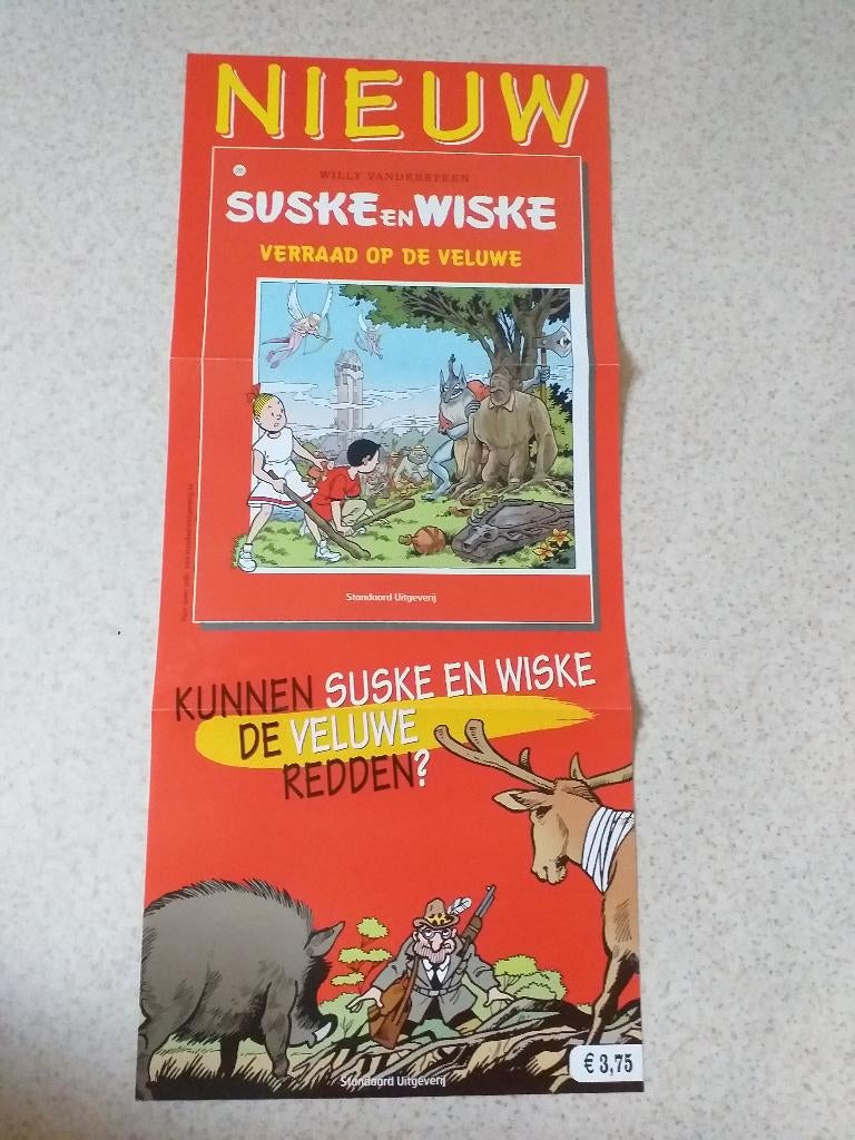 SUSKE EN WISKE "AANPLAKBILJET / PROMOTIE, Boeken, Stripverhalen, Meerdere stripboeken, Ophalen of Verzenden, Zo goed als nieuw