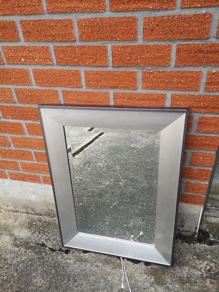 Miroir MDM argenté, Moins de 100 cm, Enlèvement, Utilisé, 50 à 75 cm