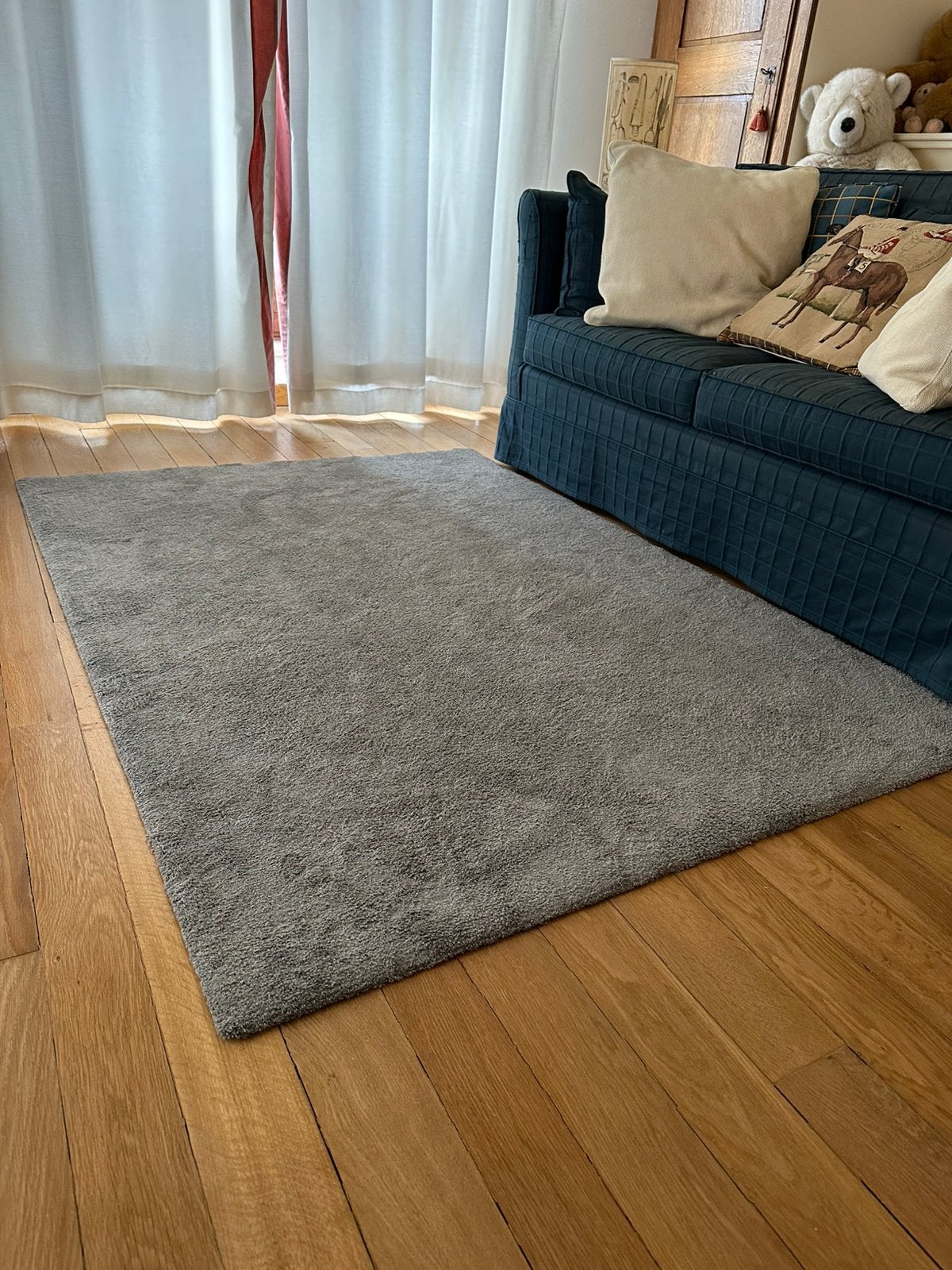 Tapis gris 170 x 120 cm, Maison & Meubles, 150 à 200 cm, Gris, Comme neuf, 100 à 150 cm