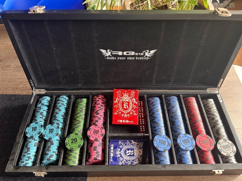 RG512 pokerset compleet - ongebruikt, Ophalen, Zo goed als nieuw