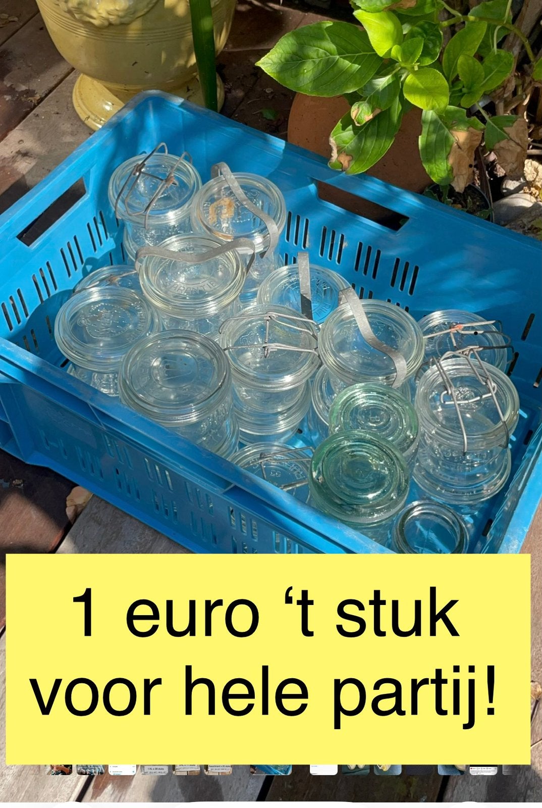 Weckpot - Kimchi pot - Voorraad pot GLAS, Ophalen