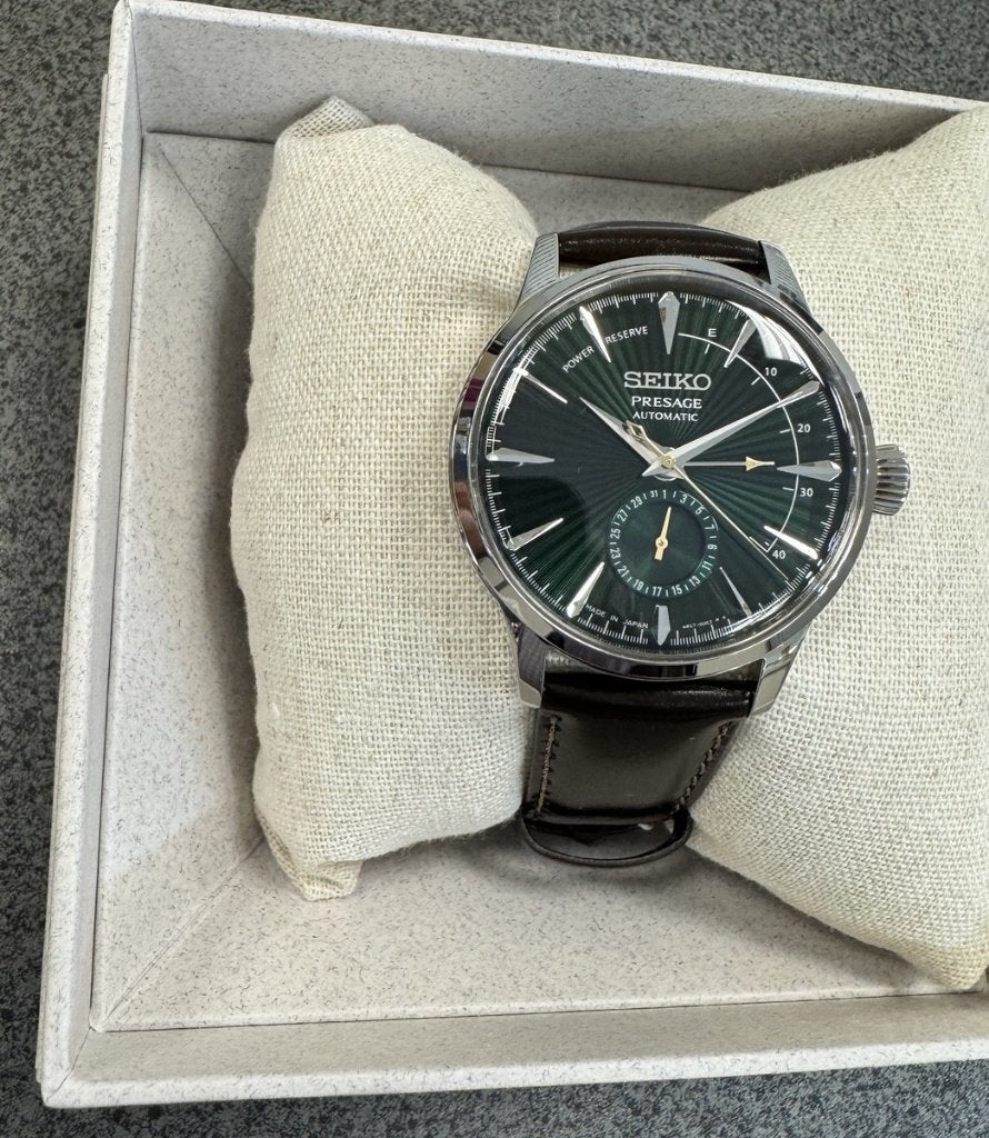 Seiko Presage Automatic SSA459J1 – Nieuw in doos, Handtassen en Accessoires, Ophalen, Seiko, Leer, Staal