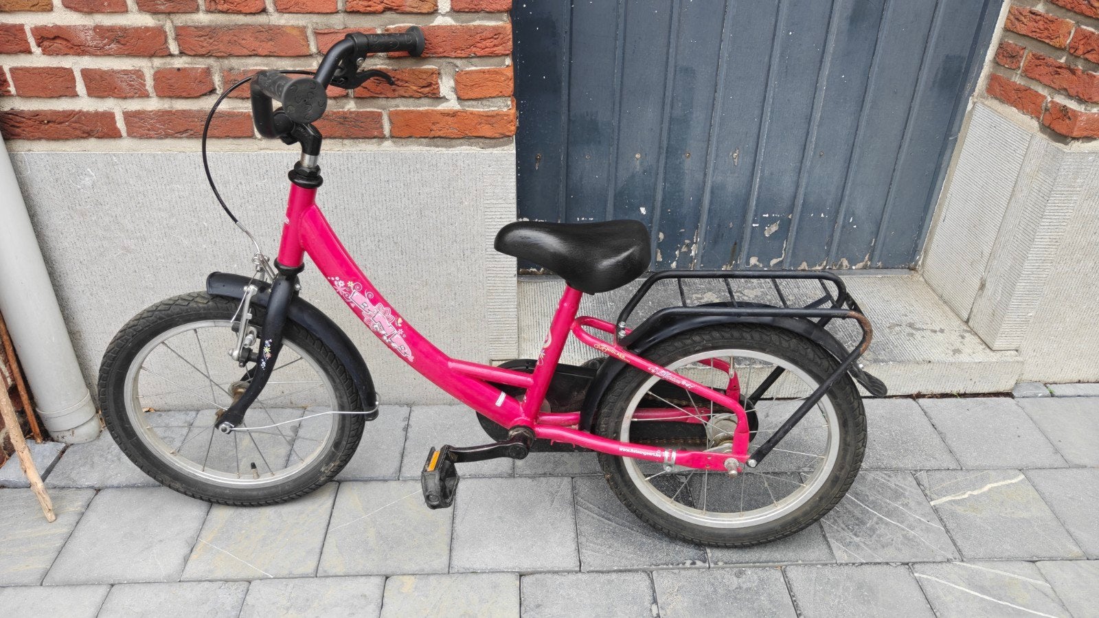 Vélo rose pour enfant 16 pouces, Enlèvement, Utilisé, Frein à rétropédalage, 16 à 20 pouces
