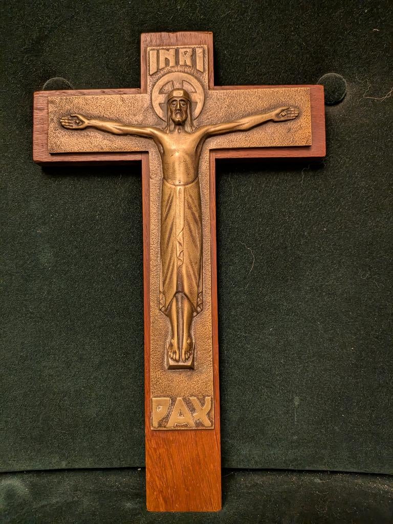 Bronzen Art Deco Christus, ca. 1920 - 1940, Antiek en Kunst, Ophalen of Verzenden