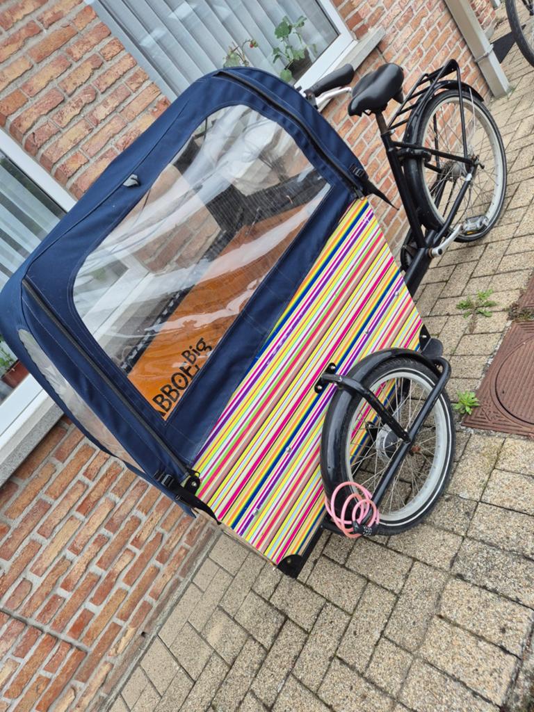 Babboe Big bakfiets (niet electrisch) - opknapper!, 4 kinderen of meer, Gebruikt, Elektrisch, Trommelrem