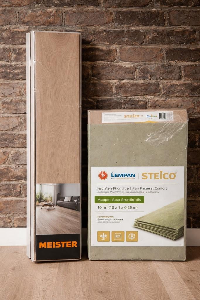 Parquet stratifié et sous couche, Doe-het-zelf en Bouw, Ophalen, Parket