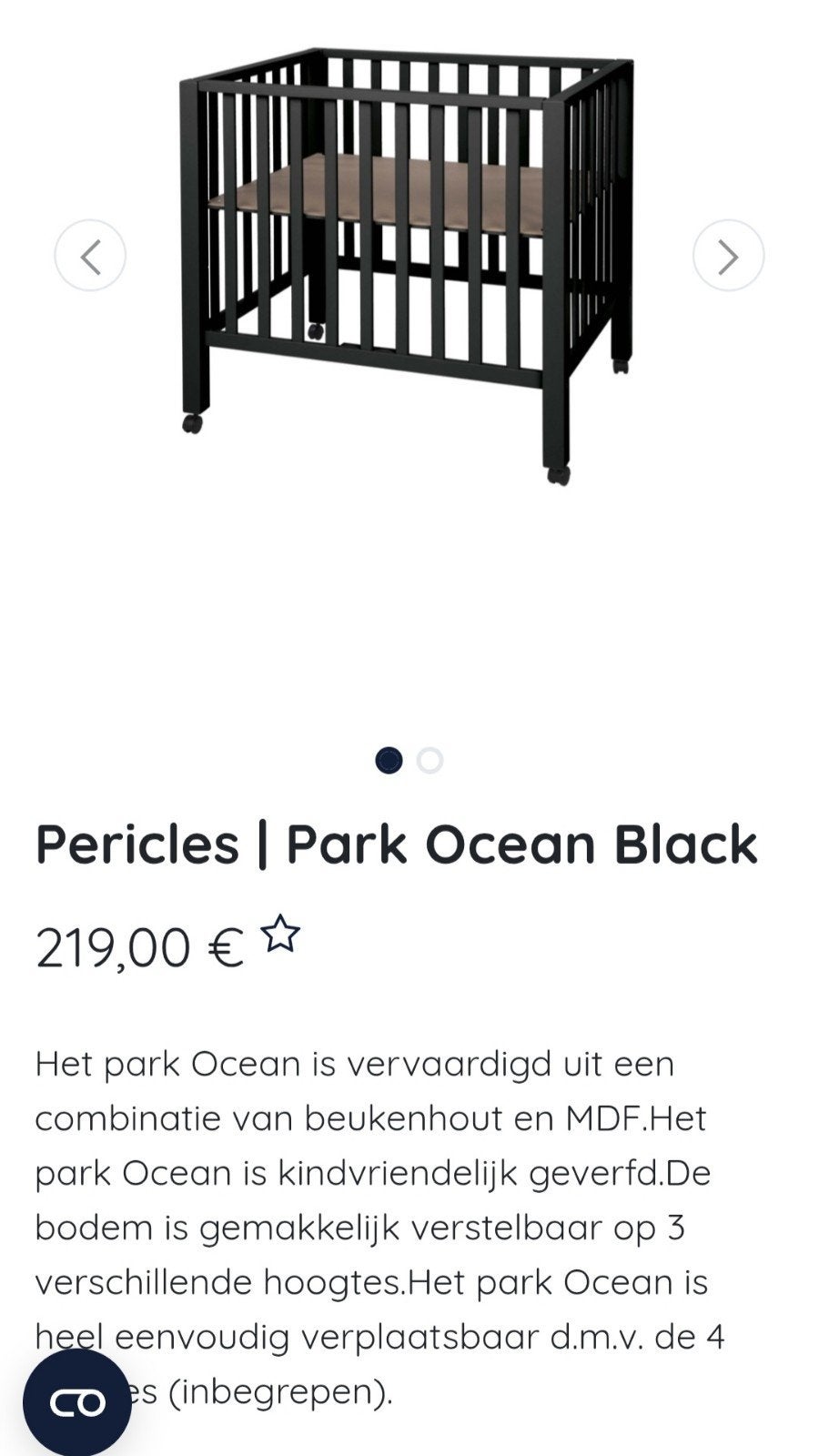 Park op wieltjes. Nieuw!, Enlèvement