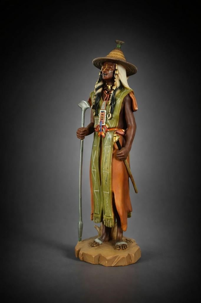 Beeldje van een Fulani-krijger uit West-Afrika., Ophalen of Verzenden, Nieuw, Mens