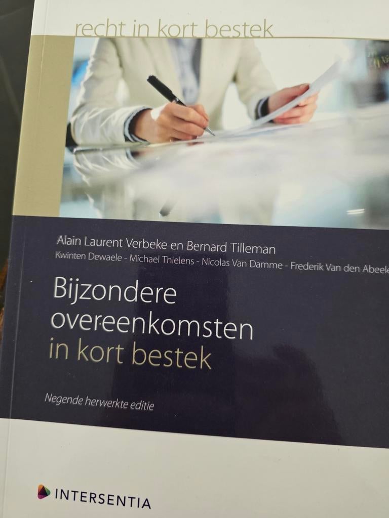 Studieboek. Recht in kort bestek - Bijzondere overeenkomsten, Ophalen, Nieuw
