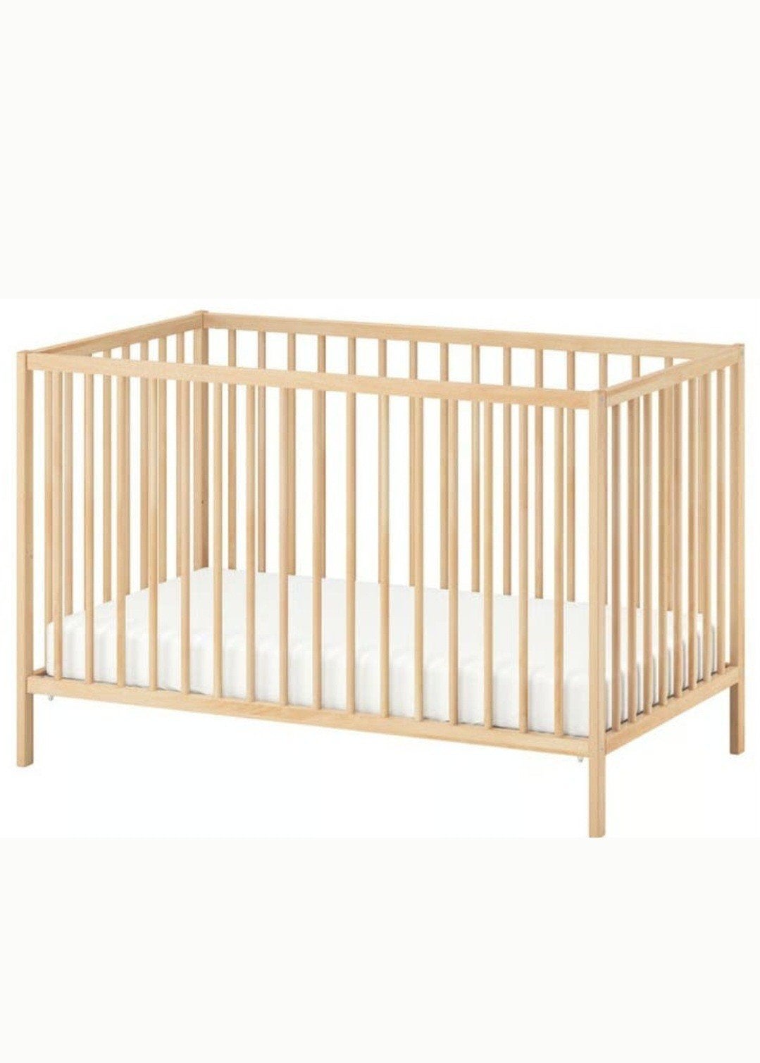Lit bébé en hêtre neuf., Enlèvement, Matelas