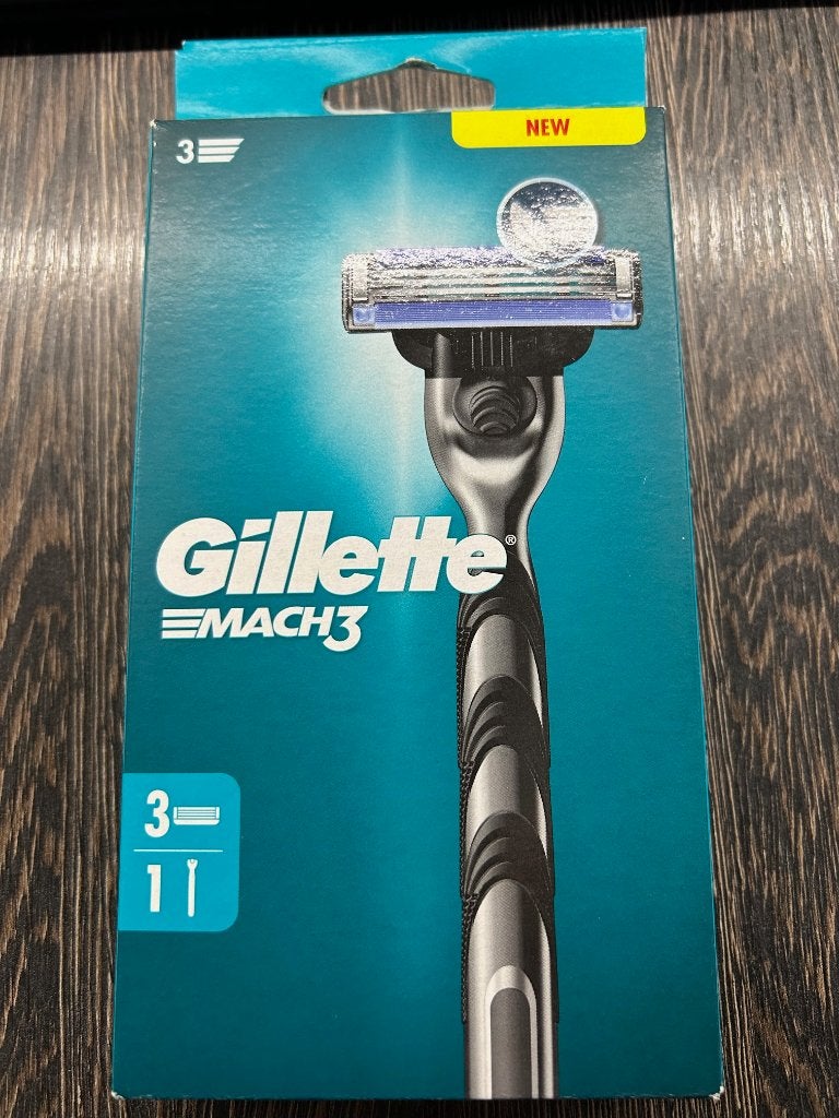 gillette mach 3  houder  inclusief 3 mesjes  5 blisters  new, Ophalen of Verzenden, Nieuw