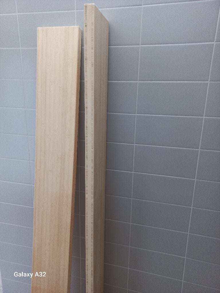 Boekenplank, wandplank, wandschap massief bamboe 4 cm dik., Ophalen, Nieuw