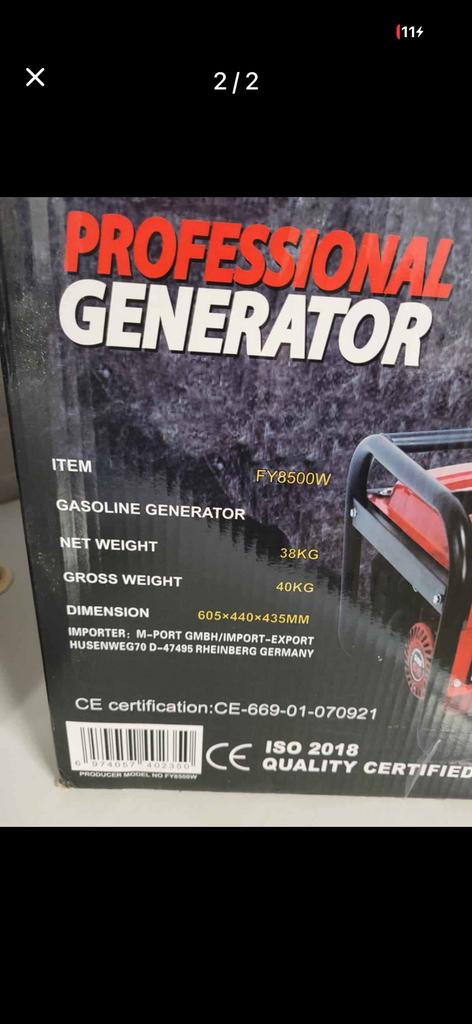 Generator, Doe-het-zelf en Bouw, Aggregaten, Ophalen, Gebruikt, Benzine, Geluidgedempt