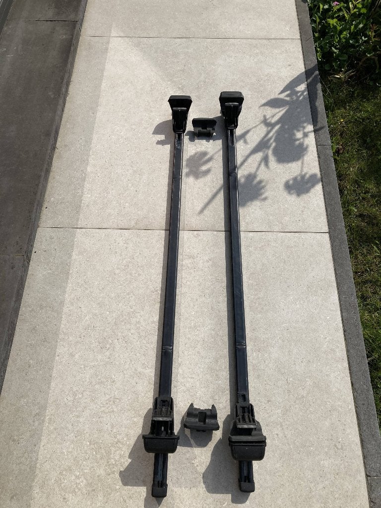 Stevige handige dakdragers Thule 761, 120 cm, verstelbaar., Auto diversen, Ophalen, Gebruikt