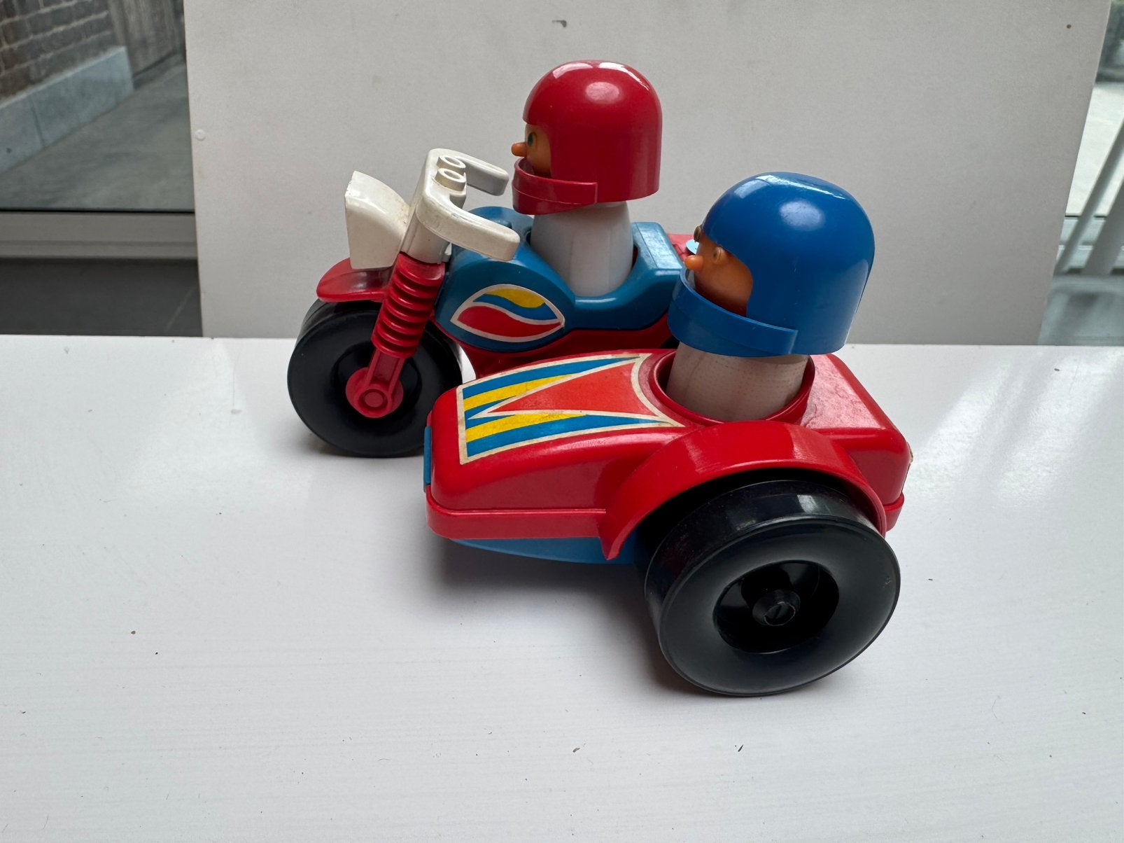 plastic motor met een zijspan - merk: Jean, Enlèvement ou Envoi