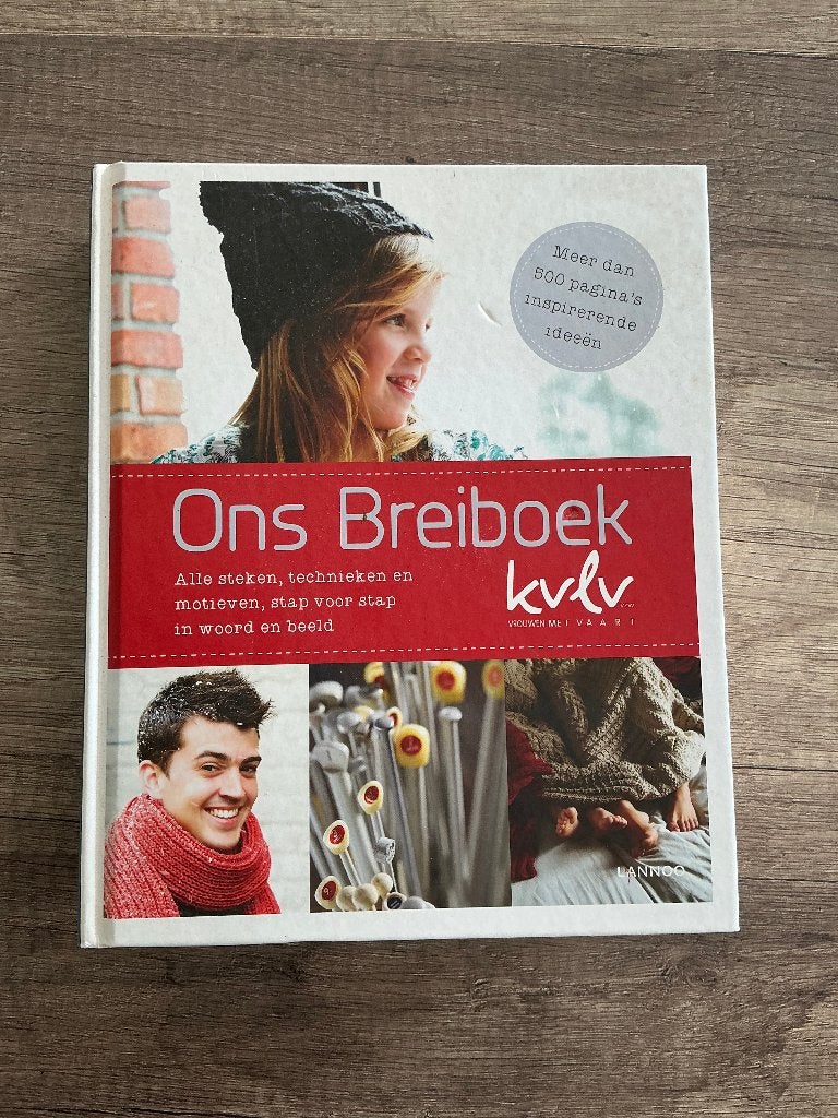 Ons Breiboek – KVLV (500+ pagina’s), Ophalen, Zo goed als nieuw, Breien, Patroon of Boek