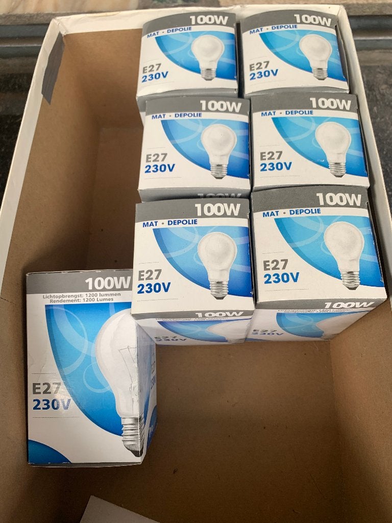Matte gloeilamp – 100W E27, Huis en Inrichting, Ophalen of Verzenden, Gloeilamp