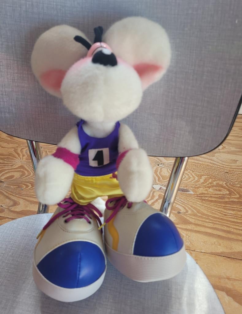 Diddl muis met sportoutfit atletiek pluche knuffel, Enlèvement ou Envoi, Diddl, Comme neuf, Peluche