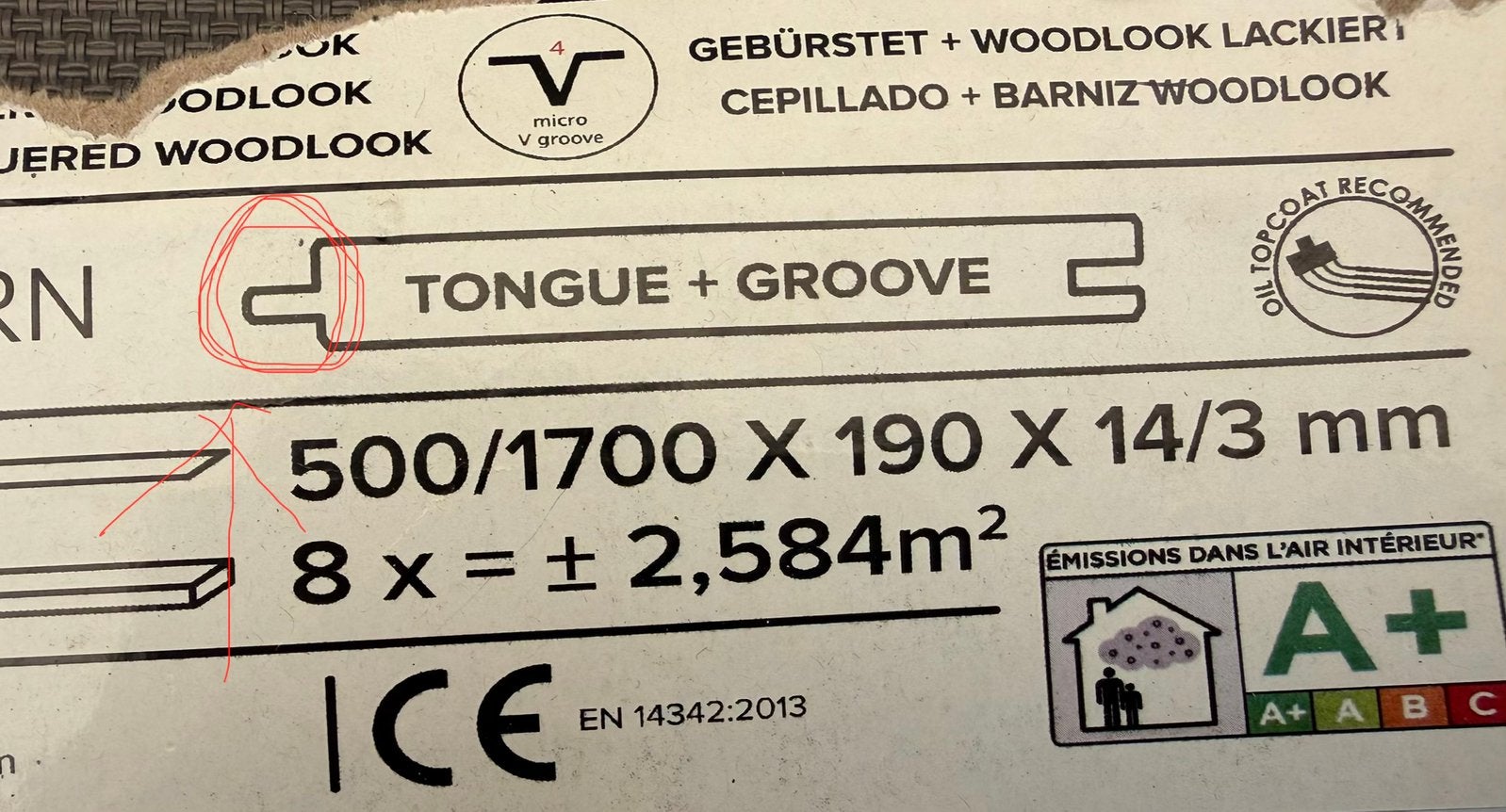 Parket geborstelde eik, 5 tot 10 m², Zo goed als nieuw, 10 tot 30 cm, Hout