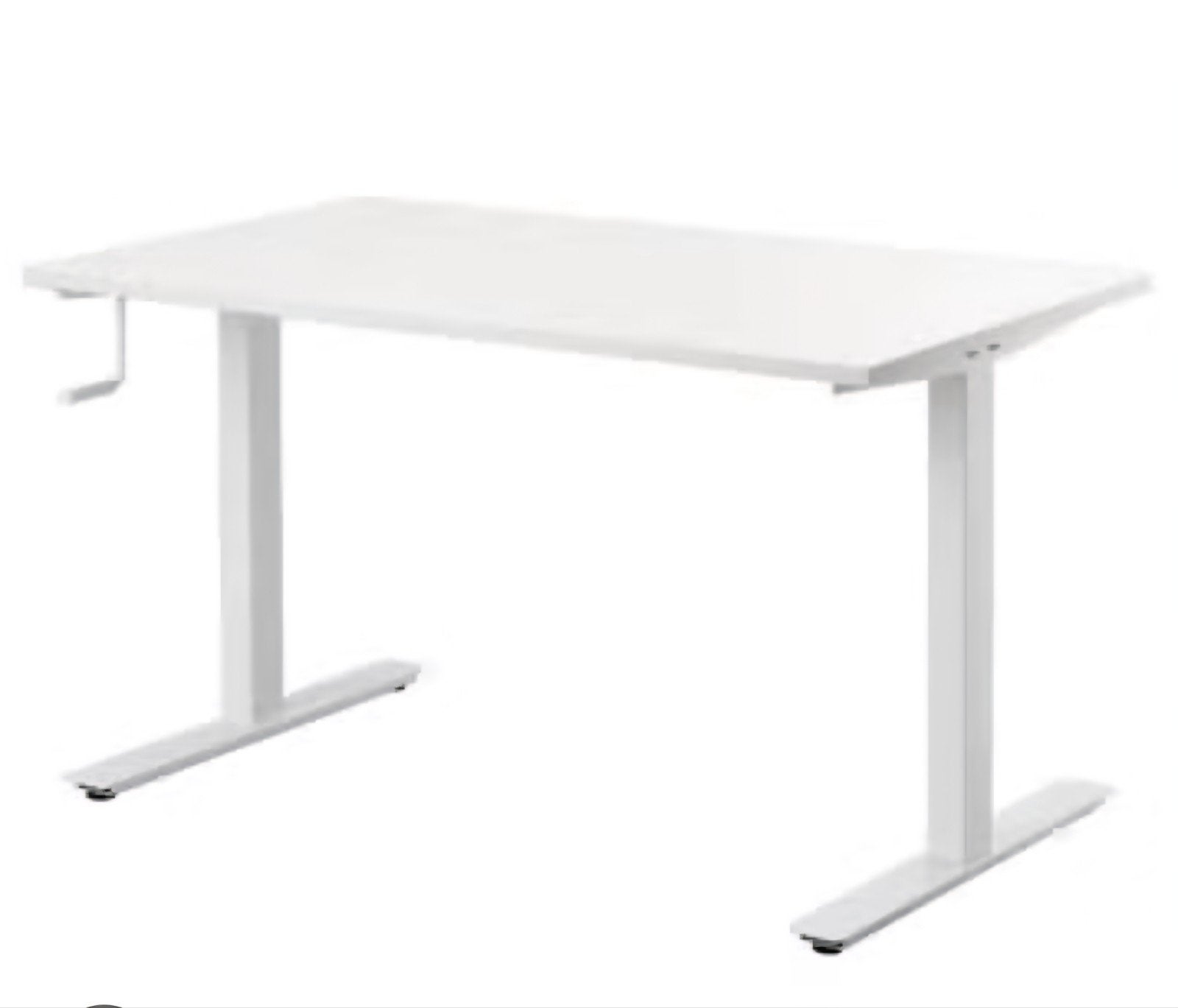 Wit Ikea Skarsta manueel zit-sta bureau 160 cm bij 80 cm, Enlèvement, IKEA, Bureau assis-debout