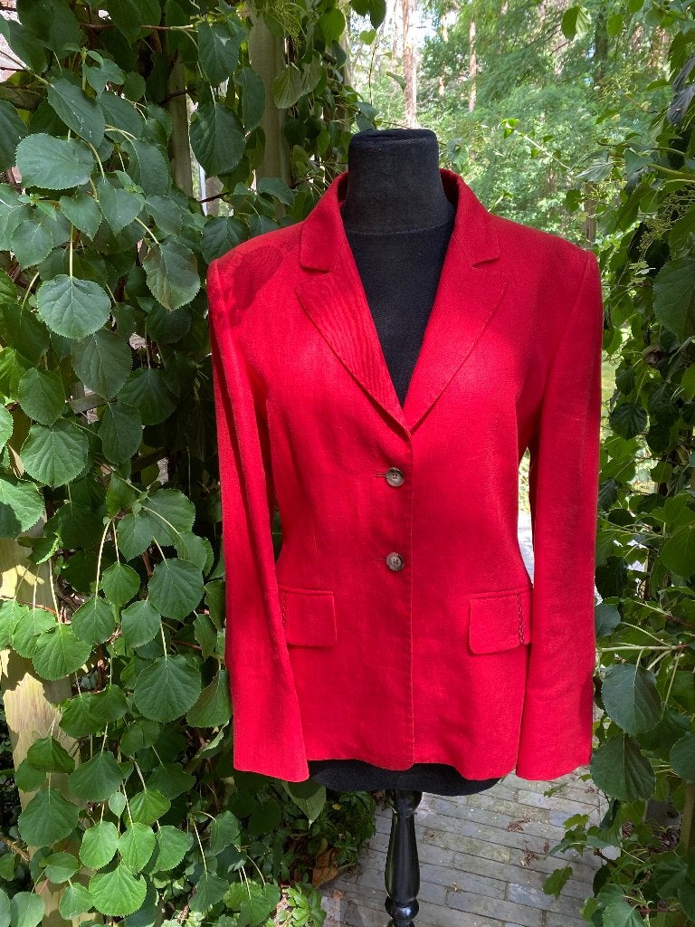 Blazer rouge en lin SCAPA - 40, Rouge, Taille 38/40 (M), Scapa, Enlèvement ou Envoi