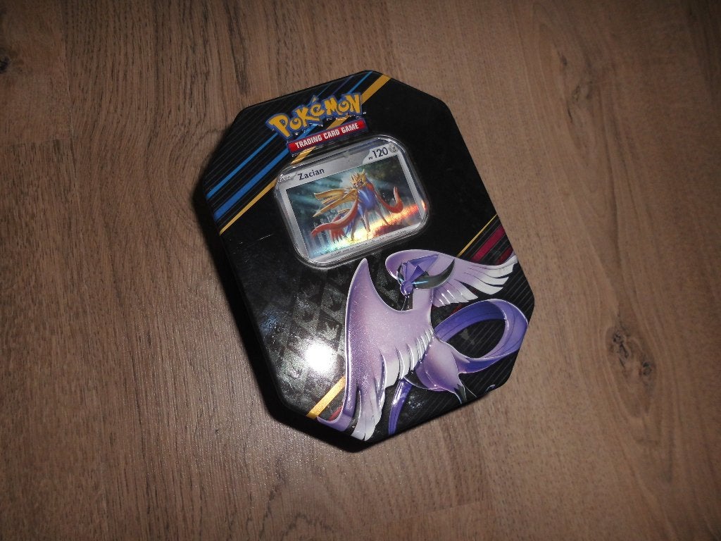 pokebox pokemon - boite metal violette contenant 51 cartes, Enlèvement ou Envoi