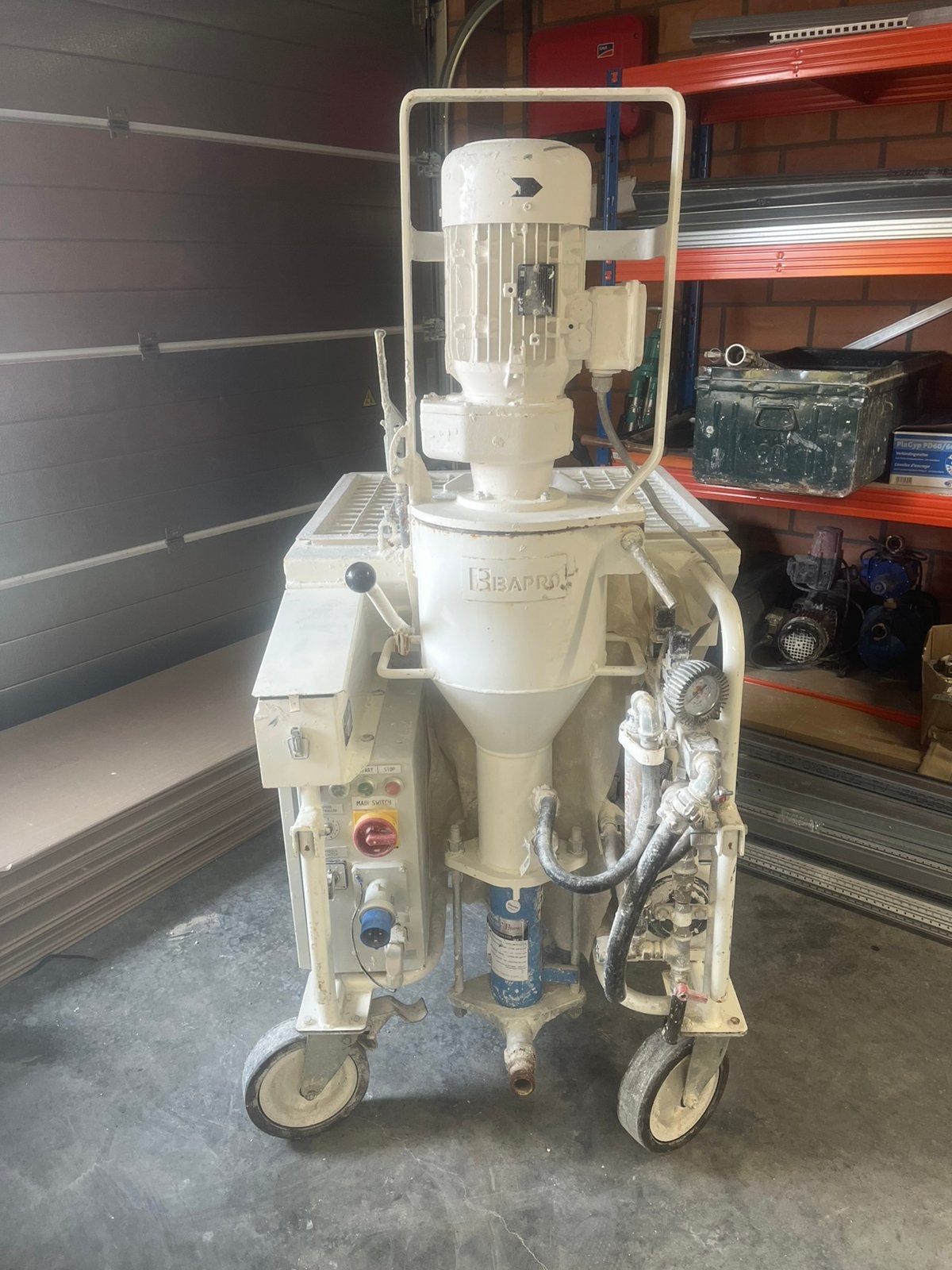 Gips spuitmachine bapro one 230 volt, Ophalen, Gebruikt