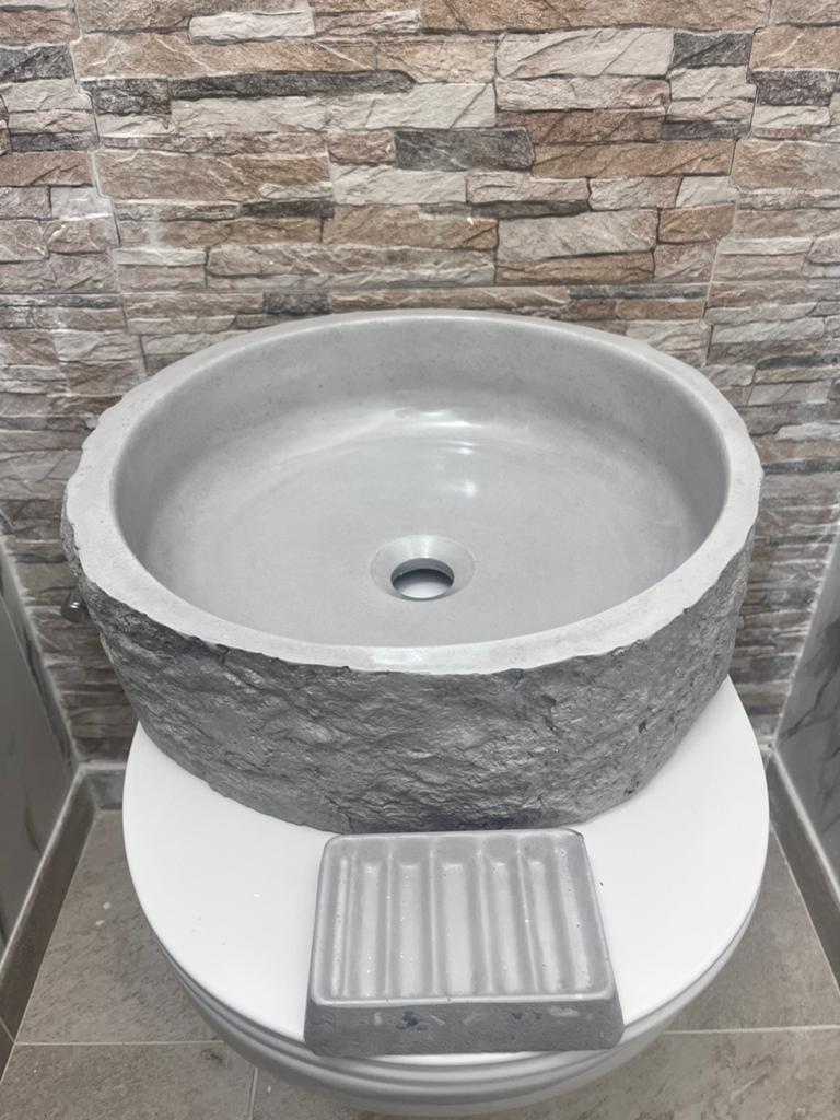 Lavabo gris Travertino, Enlèvement ou Envoi, Comme neuf