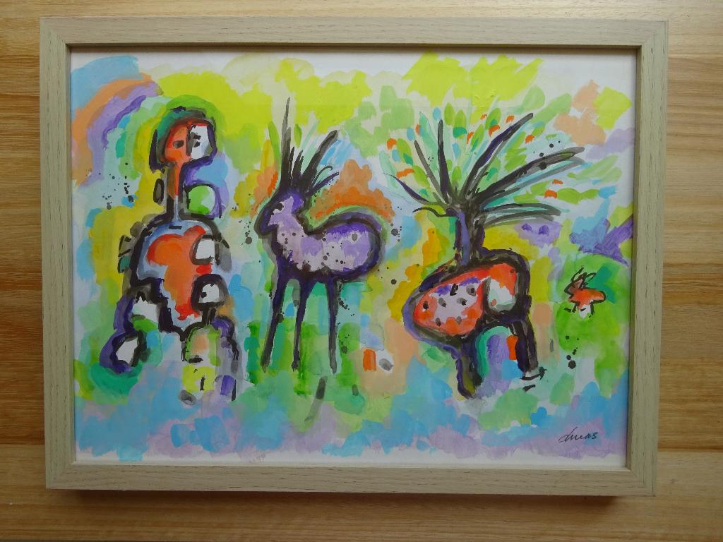 Lucas, GT, Cobra-figuren '23, 30 x 40 cm, Enlèvement ou Envoi