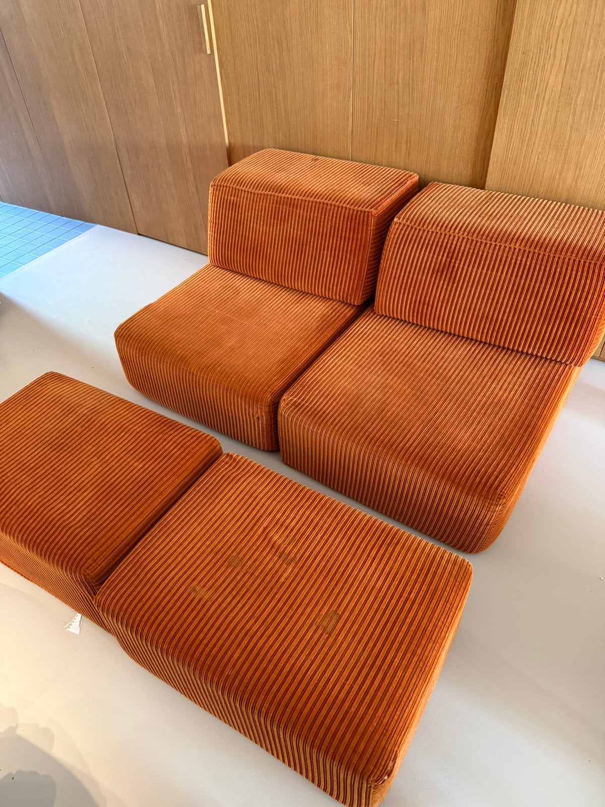 Modulaire retro zetel, Maison & Meubles, Canapés | Sofas & Chaises Longues, Enlèvement, Utilisé, Deux personnes