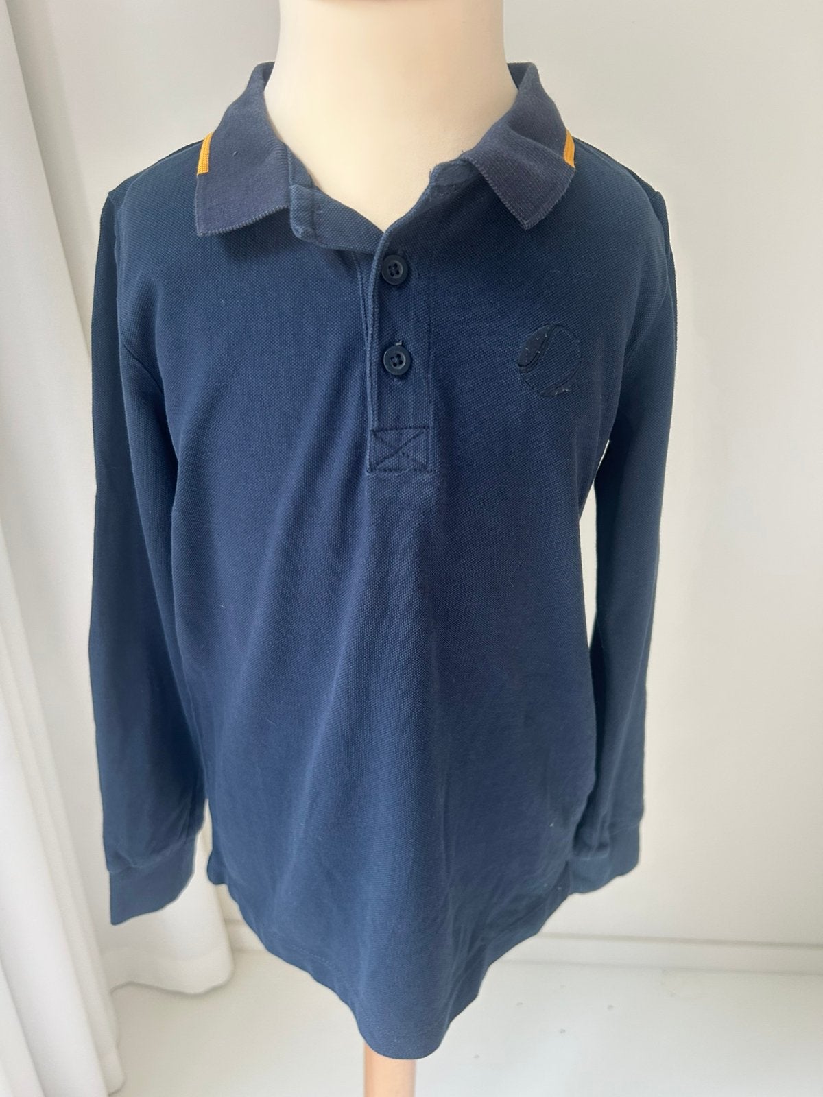 Donkerblauw tennispolo - mt 122 - Name it, Ophalen of Verzenden, Zo goed als nieuw, Jongen, Shirt of Longsleeve