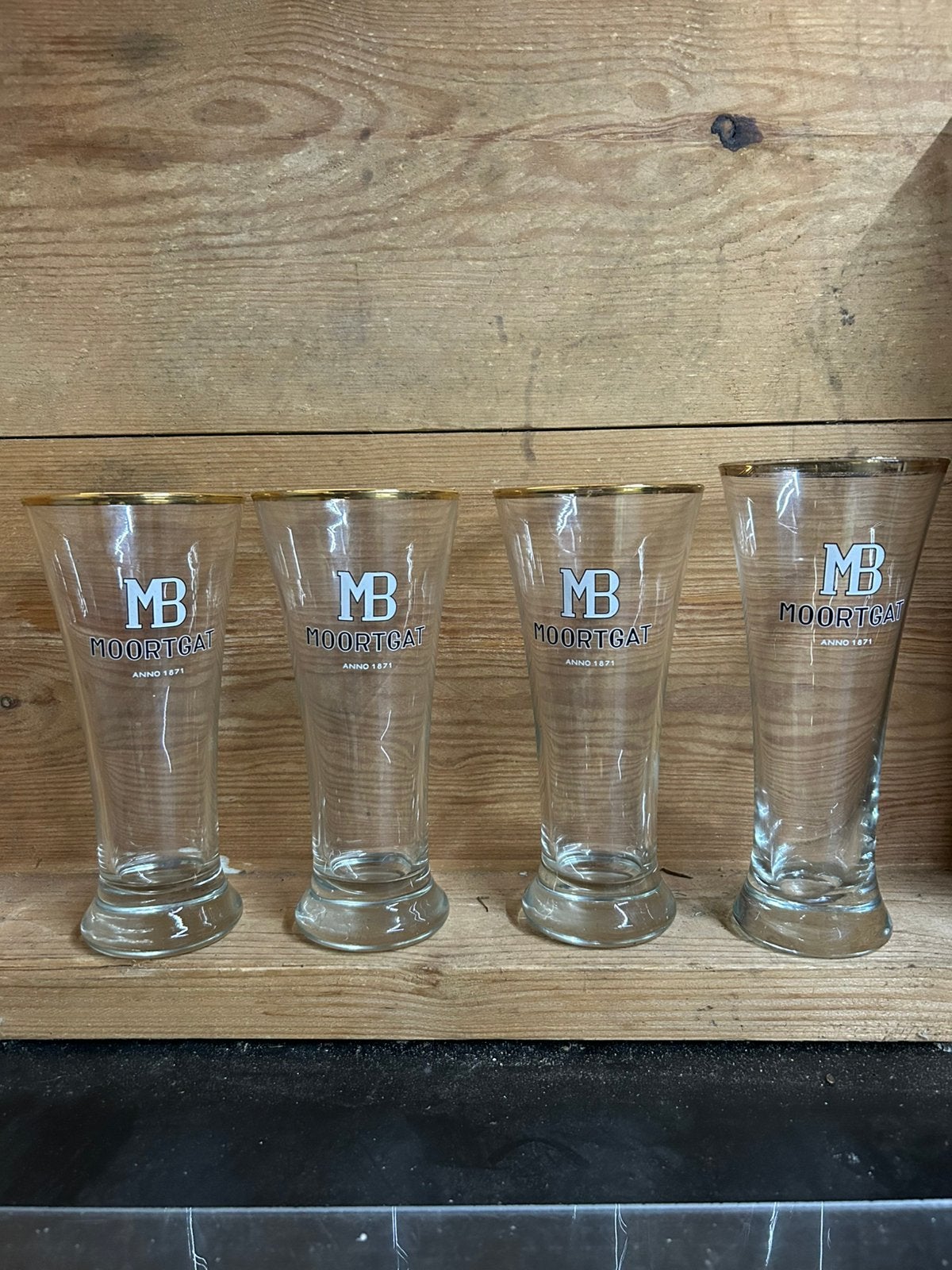 Moortgat flute glazen, Ophalen of Verzenden, Gebruikt, Glas of Glazen, Duvel