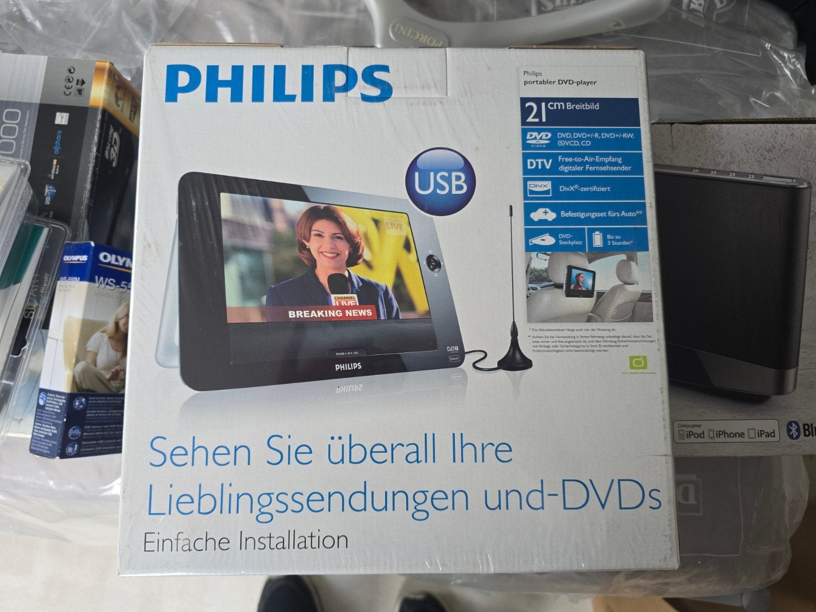 Lecteur DVD portable, Philips pd8015, Enlèvement, Philips