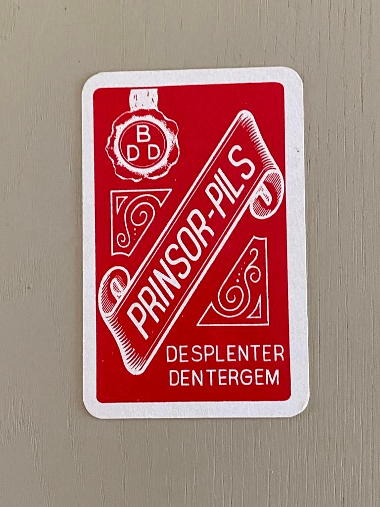 Oude speelkaart PRINSOR brouwerij DESPLENTER te DENTERGEM, Ophalen of Verzenden, Zo goed als nieuw, Speelkaart(en)