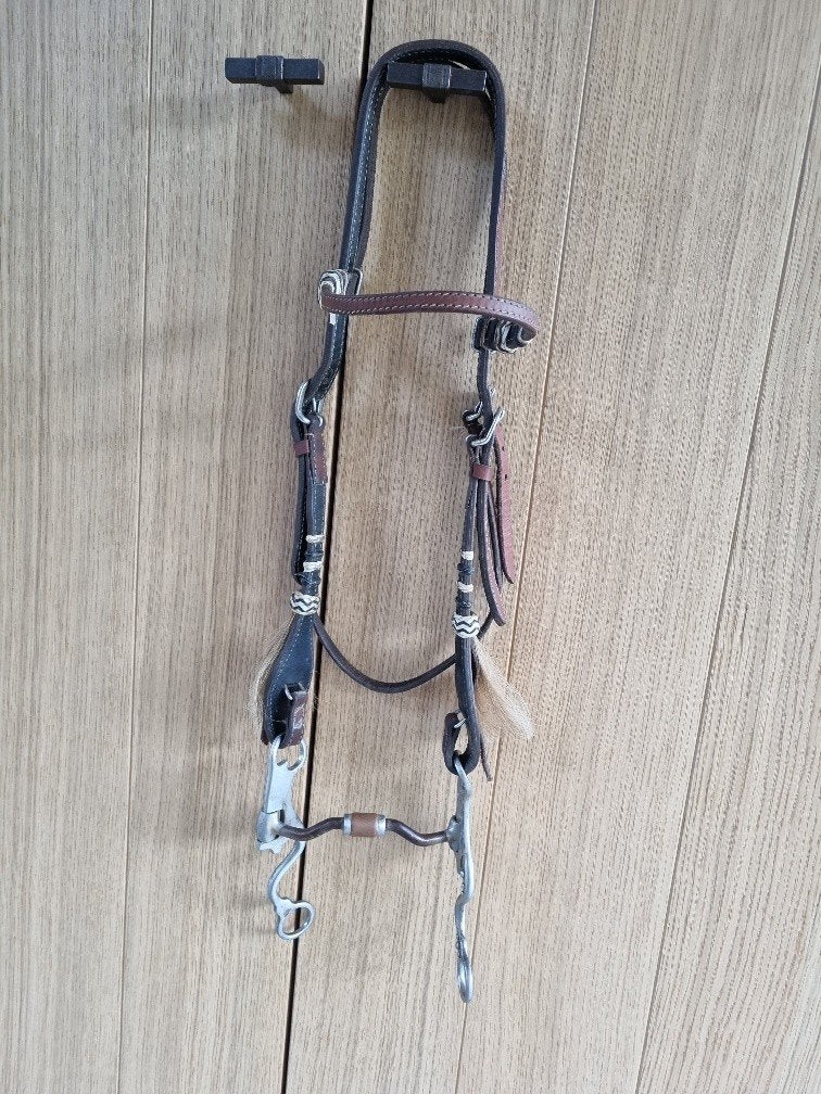 Bride western avec rênes et mors, Marron, Mors, Enlèvement ou Envoi, Comme neuf
