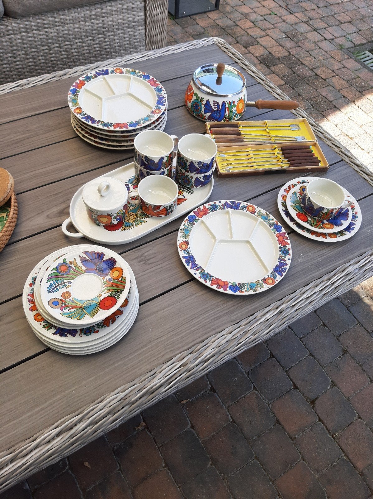 fondue- en koffieservies, Maison & Meubles, Cuisine | Vaisselle, Service complet, Villeroy & Boch, Enlèvement, Vintage