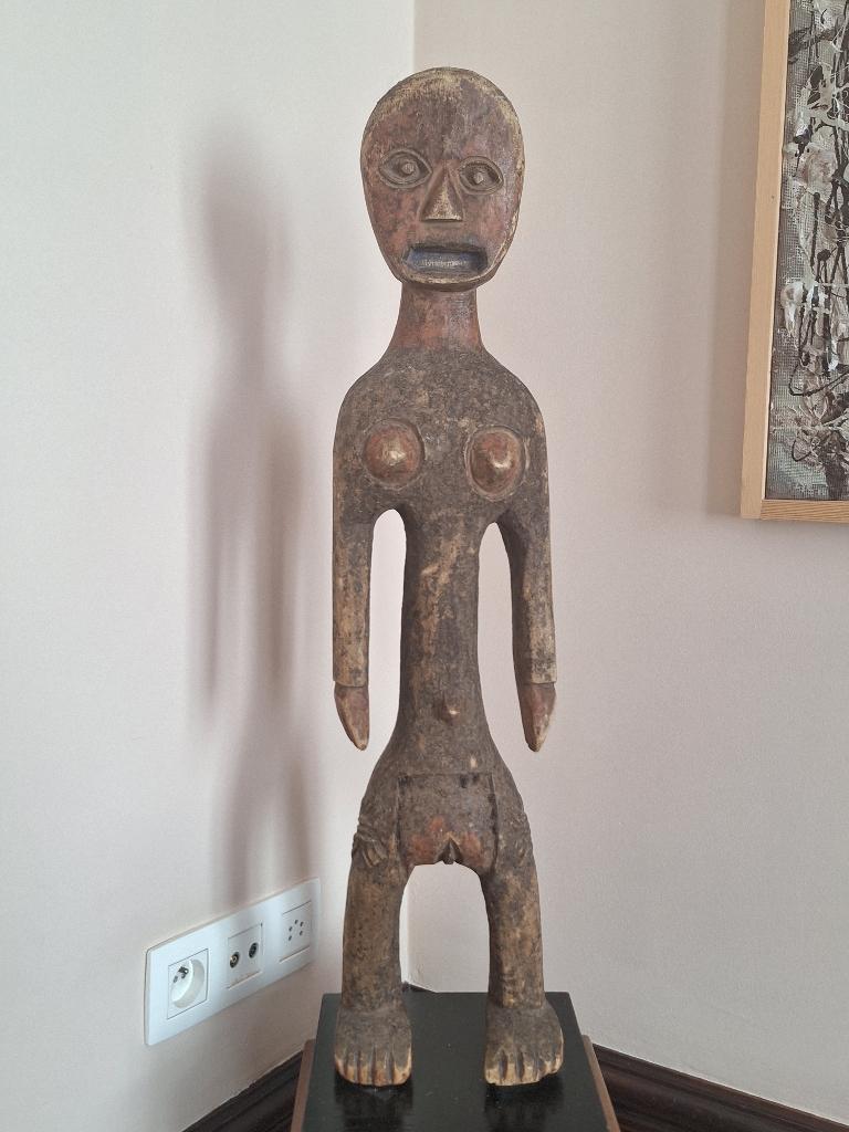 Sculpture Zimbabwe, Patiné, Afrique, Bois, Brun