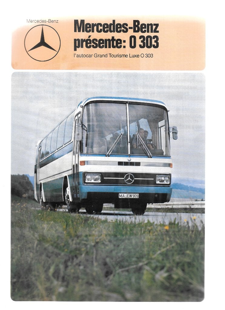 MERCEDES O 303,  2 folders Franstalig, Ophalen of Verzenden, Zo goed als nieuw, Mercedes