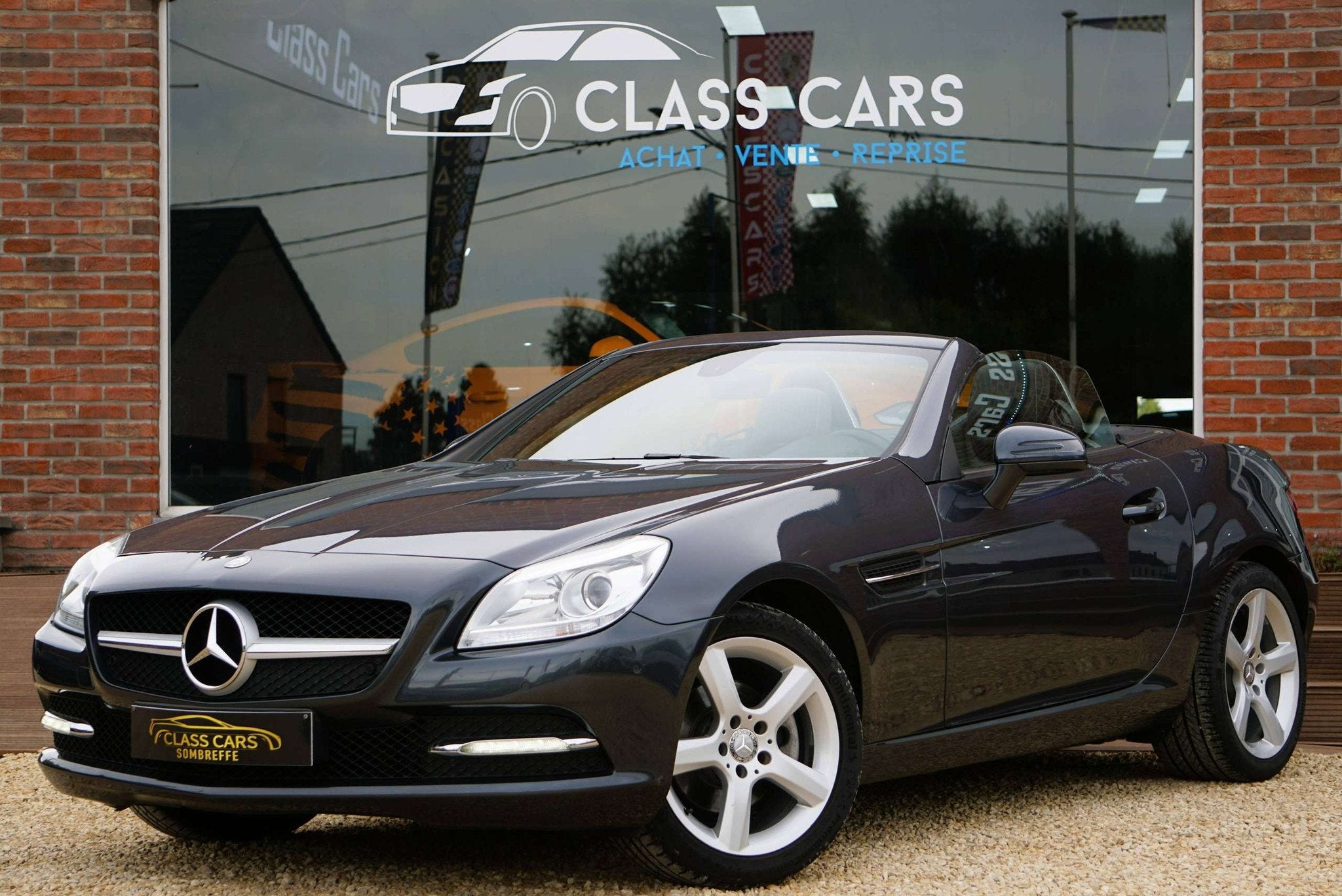 Mercedes-Benz SLK SLK200 TVA-BTW / 7G-TRONIC / CUIR NAPPA /, Autos, Cuir, Argent ou Gris, 135 kW, Entreprise