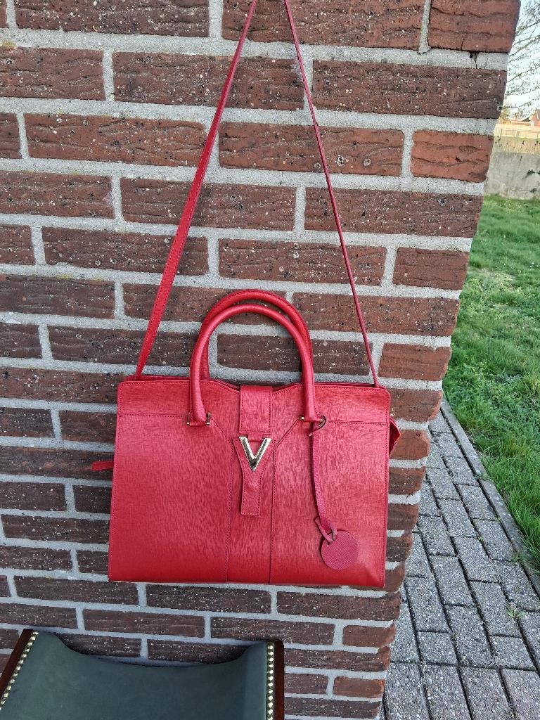 Handtas V, Handtassen en Accessoires, Tassen | Damestassen, Ophalen of Verzenden, Zo goed als nieuw, Rood, Handtas