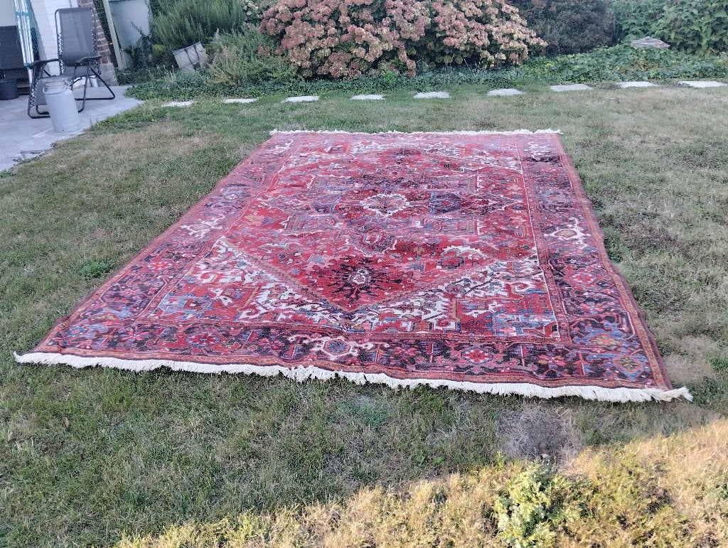 Perzische tapijt -Wol - Louis de Poortere, 200 cm ou plus, 200 cm ou plus, Beige, Enlèvement