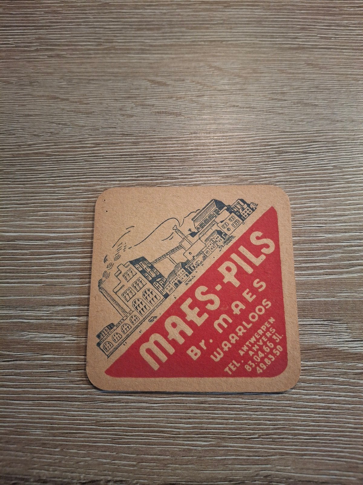 oud bierviltje maes pils, Ophalen of Verzenden