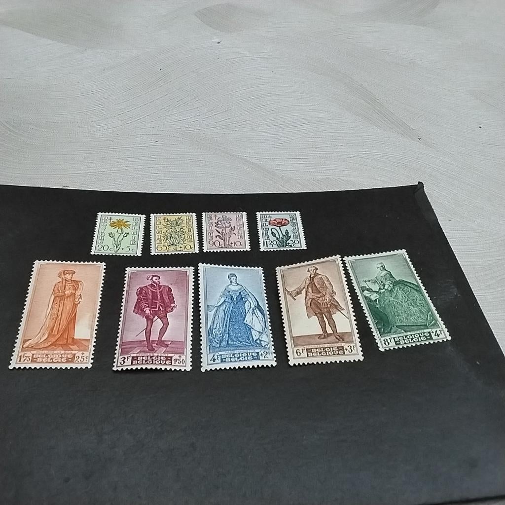 BELGIQUE 814/822 avec charnière et une cote de 42,50€, Enlèvement ou Envoi