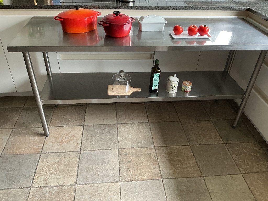 RVS keuken werktafel, Ophalen