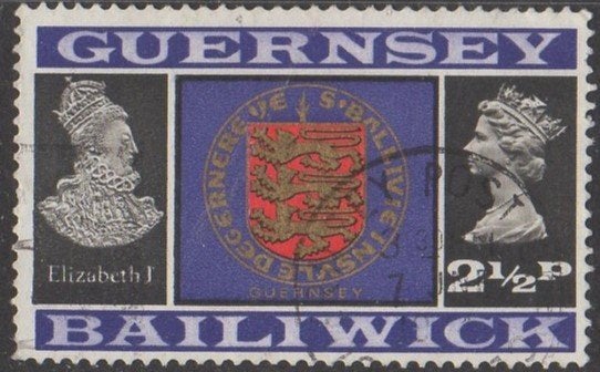 Guernsey - Wapenschild van Guernsey - 1971, Enlèvement ou Envoi, Affranchi