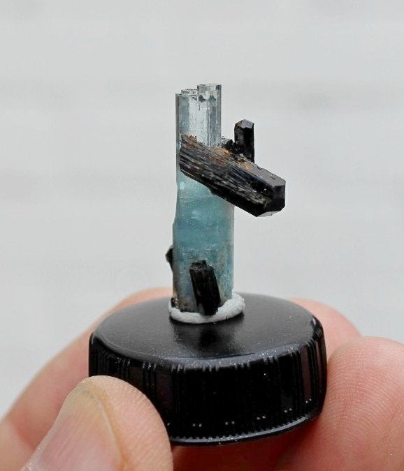 AQUAMARIJN en TOERMALIJN uit Erongo in Namibie, Verzamelen, Ophalen of Verzenden, Mineraal