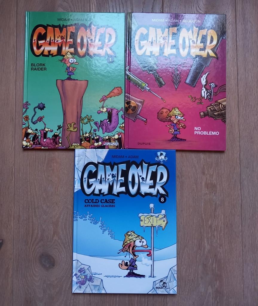 3 BD game over, Boeken, Meerdere stripboeken, Ophalen, Zo goed als nieuw